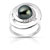 Bague argent 925 perle de culture de Tahiti zirconia