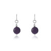 Boucles d'oreilles argent 925 améthyste