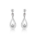 Boucles d&rsquo;oreilles argent 925 diamant