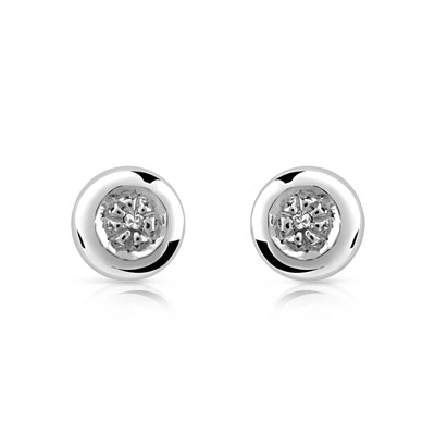 Boucles d'oreilles argent 925 diamant