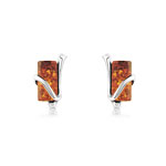 Boucles d&rsquo;oreilles argent 925 ambre