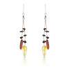Boucles d'oreilles argent 925 ambre