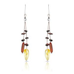 Boucles d&rsquo;oreilles argent 925 ambre