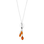 Collier argent 925 ambre