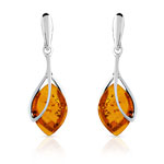Boucles d&rsquo;oreilles argent 925 ambre