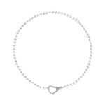 Collier argent 925 perle de culture de Chine zirconia