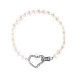Bracelet argent 925 perle de culture de Chine zirconia