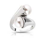 Bague argent 925 perle de culture de Chine