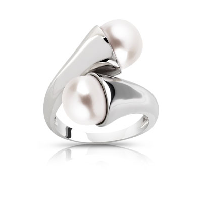Bague argent 925 perle de culture de Chine