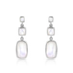 Boucles d&rsquo;oreilles argent 925 nacre