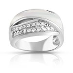 Bague argent 925 nacre zirconia