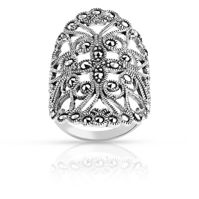 Bague argent 925 marcassite