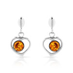 Boucles d&rsquo;oreilles argent 925 ambre