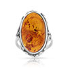 Bague argent 925 ambre