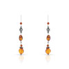 Boucles d'oreilles argent 925 ambre
