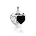Pendentif argent 925 zirconia onyx