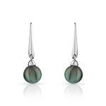 Boucles d&rsquo;oreilles argent 925 perle de culture de Tahiti