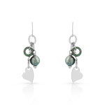 Boucles d'oreilles argent 925 perle de culture de Tahiti nacre