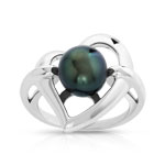 Bague argent 925 perle de culture de Tahiti