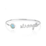 Bracelet argenté pierre imitation