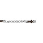 Bracelet acier cuir