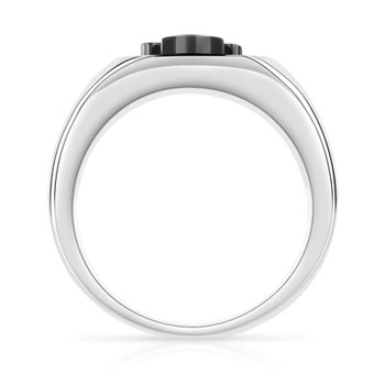 Bague acier croix