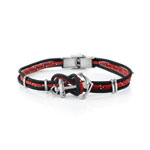 Bracelet acier coton 21 cm