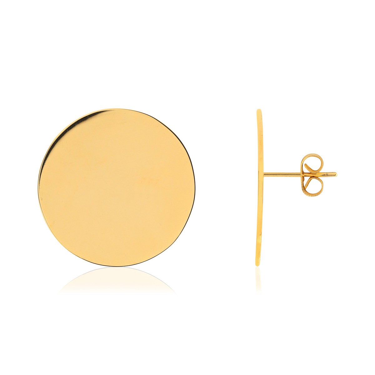 Boucles d'oreilles acier doré