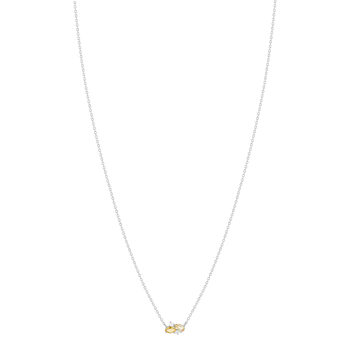 Collier argent 925 citrines et zirconias 45cm