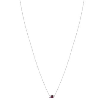 Collier argent 925 grenat rhodolite améthystes et topazes blanches 45cm
