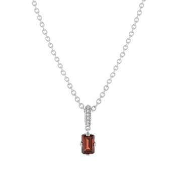 Collier argent 925 grenat 45cm