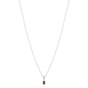 Collier argent 925 grenat 45cm