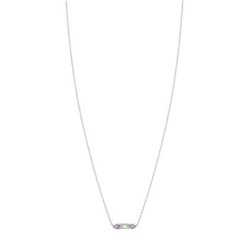 Collier argent 925 améthystes 45cm