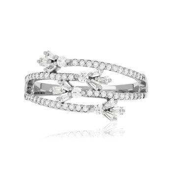 Bague argent 925 et zirconias