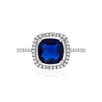 Bague argent 925 pierres synthétiques et zirconias