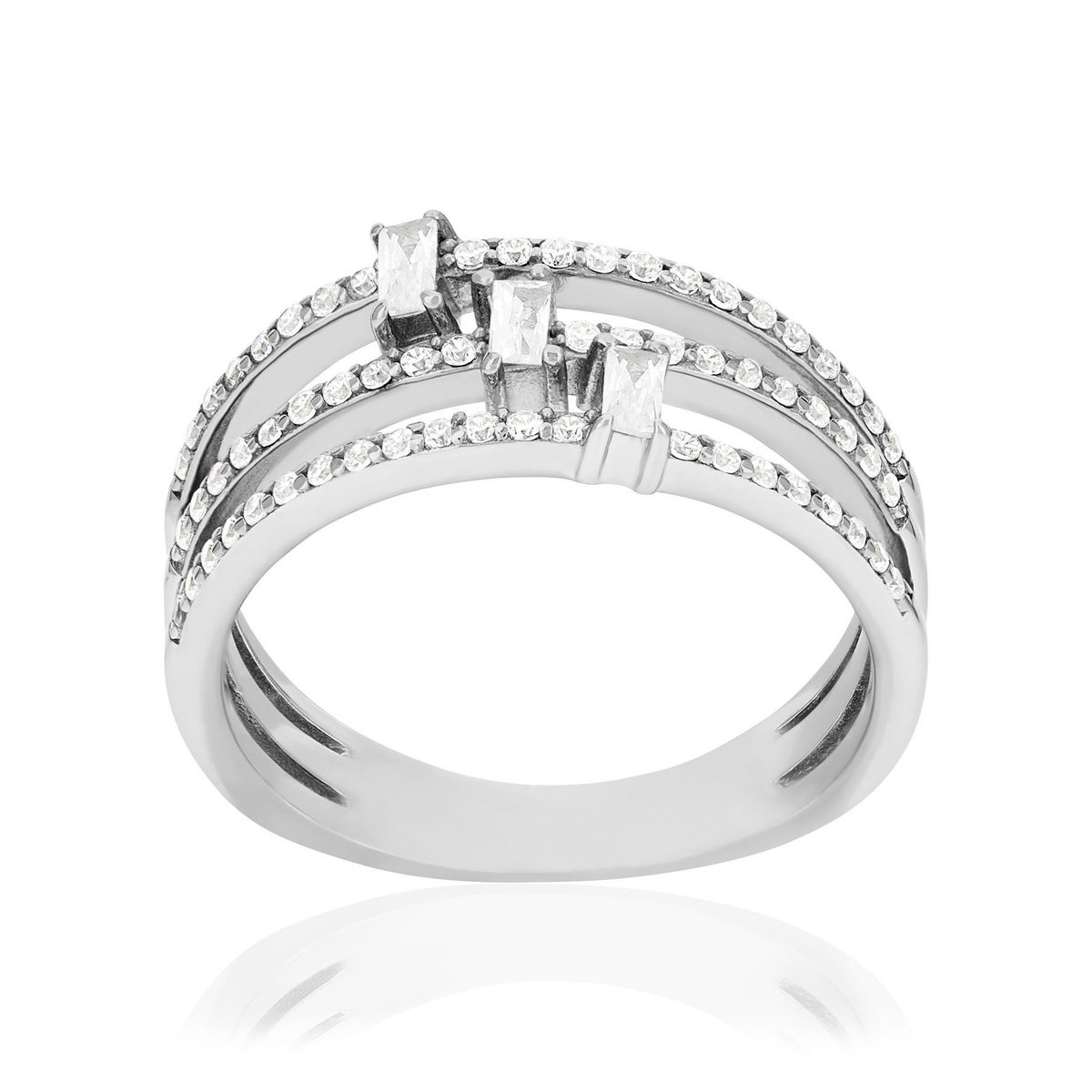 Bague argent 925 et zirconias