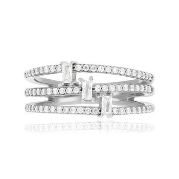 Bague argent 925 et zirconias
