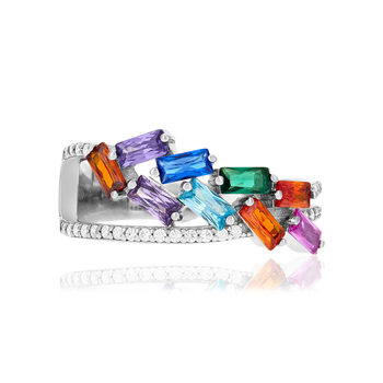 Bague argent 925 et zirconias