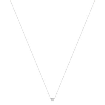 925 zilver en zirkonia's halsketting 45cm