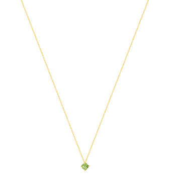 Collier or 375 jaune péridot 0.70ct 45cm