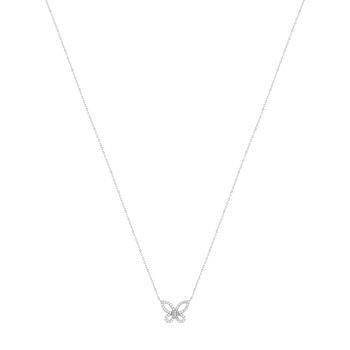 925 zilver en zirkonia's halsketting 45cm