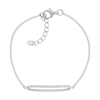 925 silver and zirconia bracelet 19cm