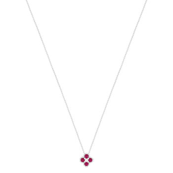 925 silver necklace synthetic stones and zirconias 45cm