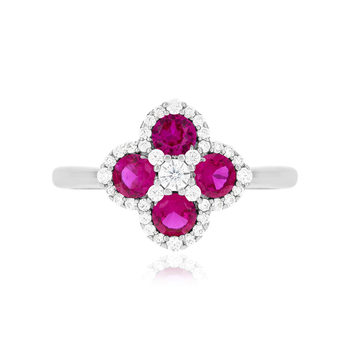 Bague argent 925 pierres synthétiques et zirconias