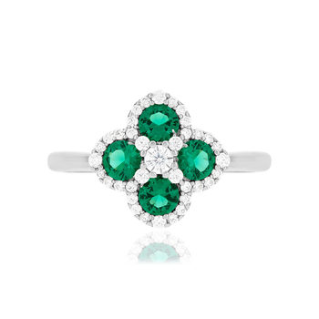 Bague argent 925 pierres synthétiques et zirconias