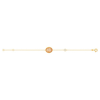 Bracelet or 375 jaune or camées 18cm