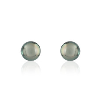 Boucles d'oreilles or 750 jaune perles de Tahiti