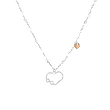 Necklace silver 925 2 tones 44cm