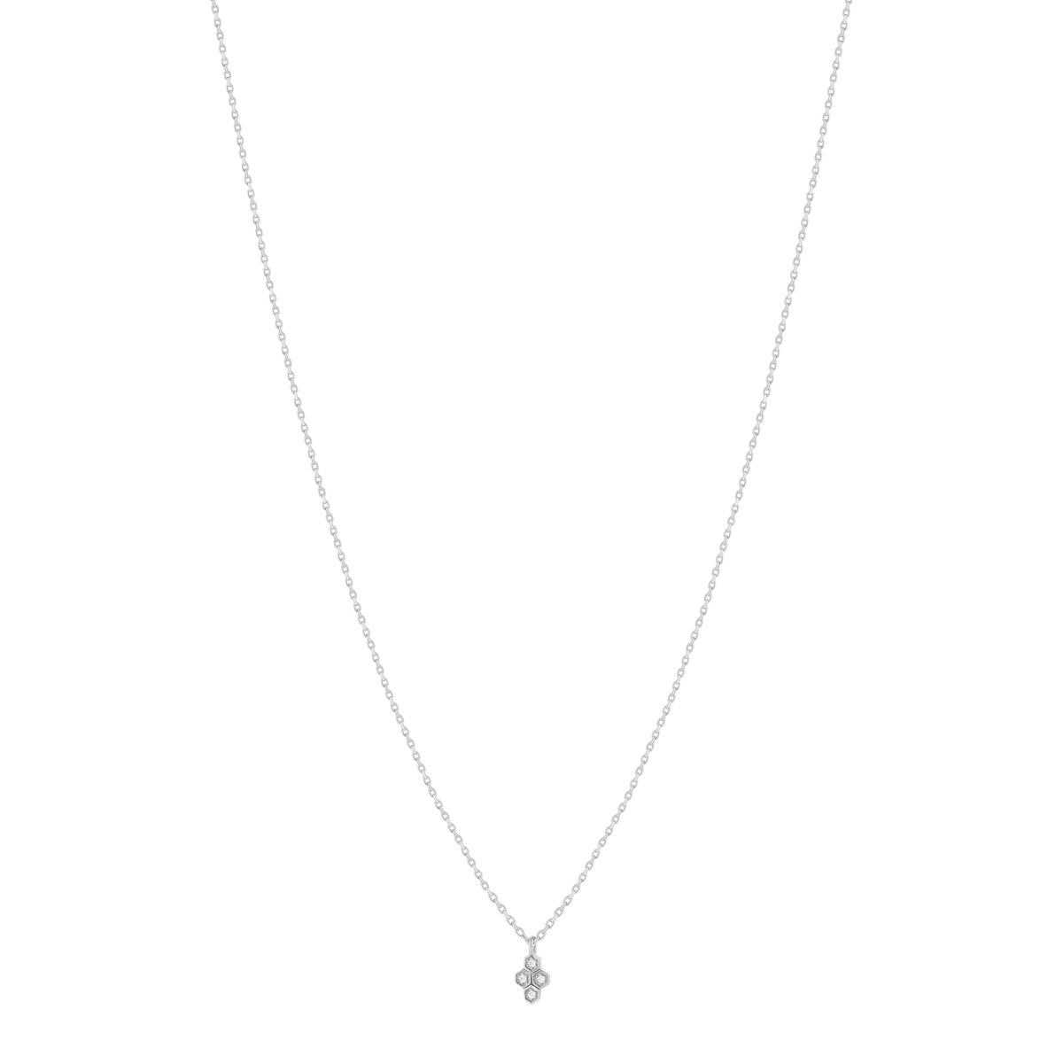 Collier argent 925 zirconias 45 cm - vue 2