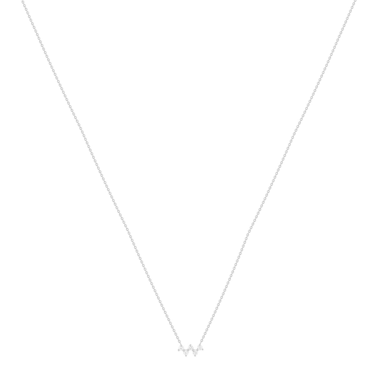 Collier argent 925 zirconias 45 cm - vue 2